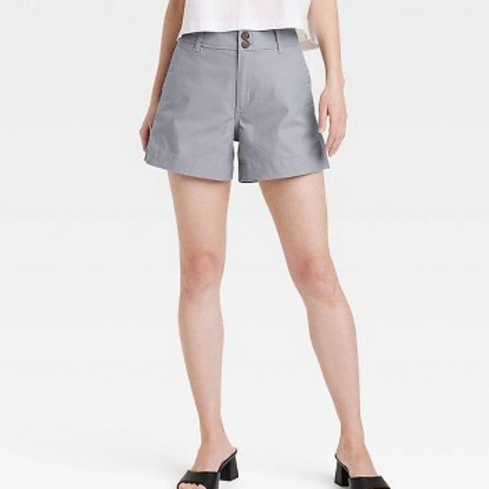 NWT Target A New Day Gray Stretch Chino Shorts 8